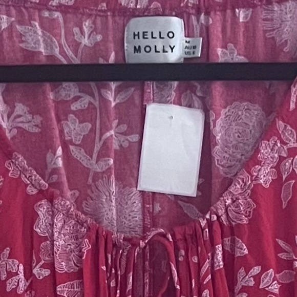 Hello Molly Women's Red Floral Romper Size M - Picture 3 of 3